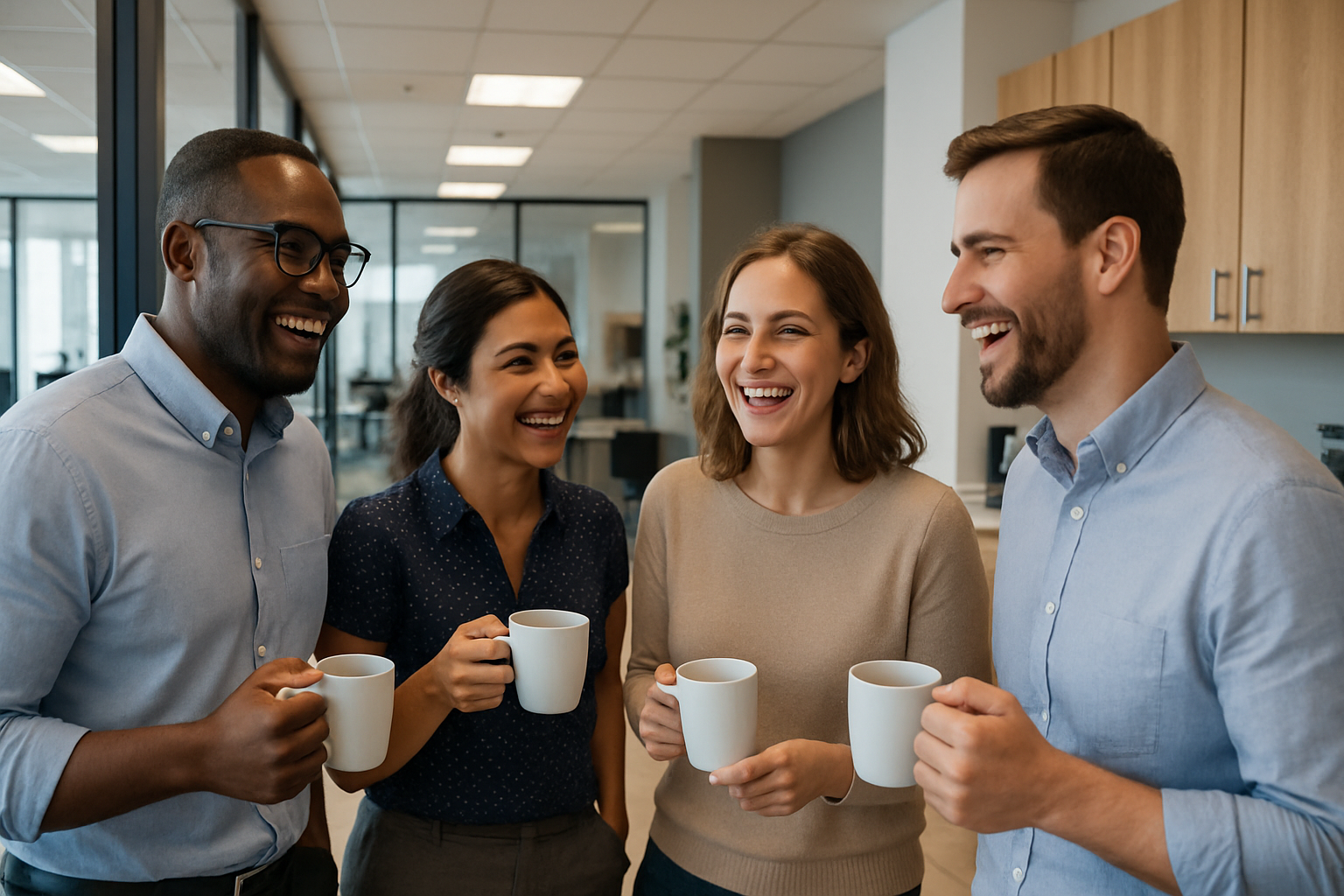 Plenerowy stolik kawiarni z kawą croissantem i klientami w tle parku